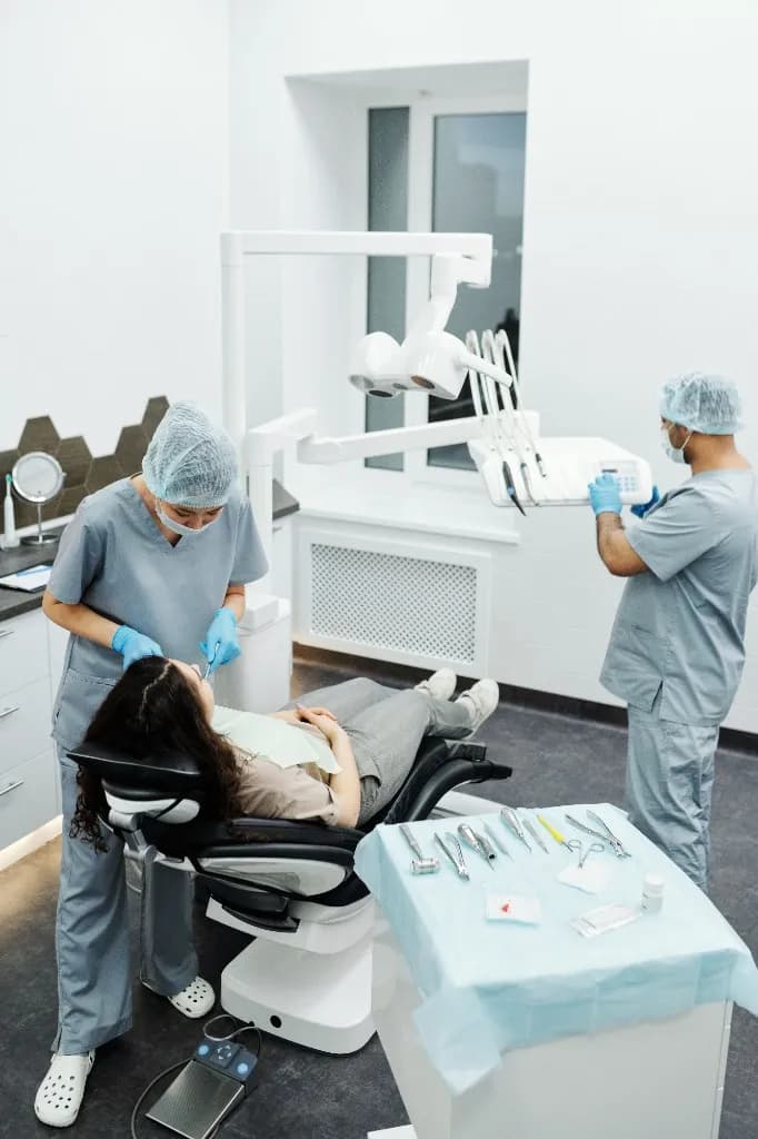 Dental team providing treatment at Smile Bright Westlands